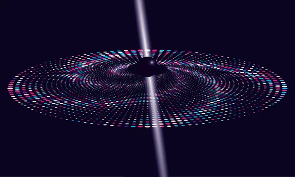 Motif de couleur en spirale vectorielle en demi-teinte pointillée ou texture — Image vectorielle