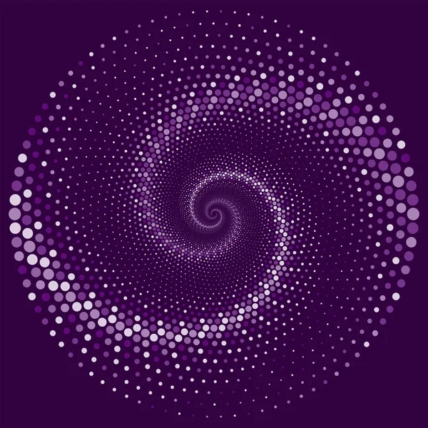 Patrón o textura de color espiral vectorial semitono punteado — Vector de stock