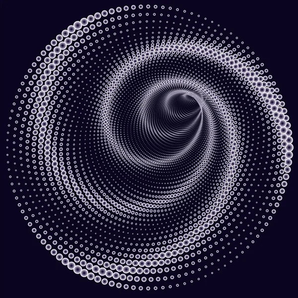 Noktalı Halftone Vektör Spiral Renk Deseni veya Doku — Stok Vektör