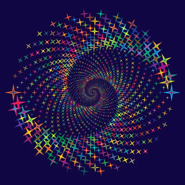 Patrón o textura espiral vectorial semitono punteado — Vector de stock