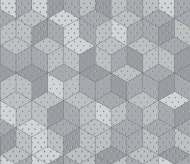 Soyut, pürüzsüz grunge gri küpler arka plan. Vektör illüstrasyonu