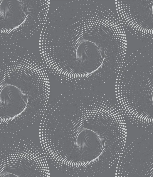 Точечный Полутоновый Векторный Спиральный Рисунок Текстура Бесшовный Фон — стоковый вектор