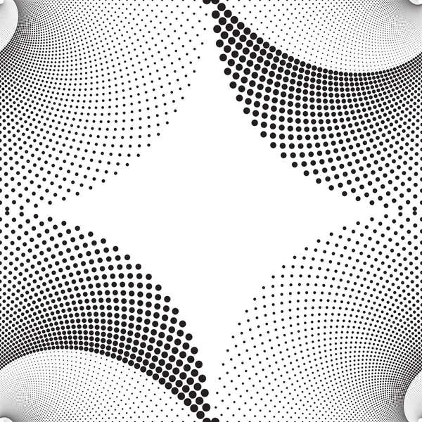 Dotted Halftone Vector Spiral Pattern Texture Seamless Background — Stock Vector