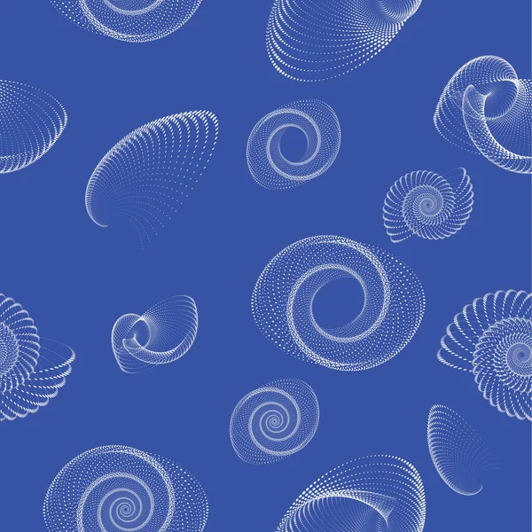 Monde Sous Marin Motif Texture Spirale Vectorielle Sans Couture Demi — Image vectorielle