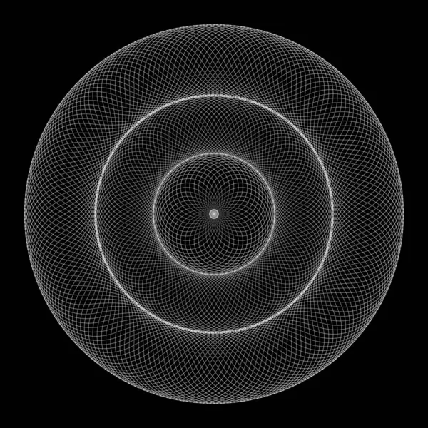 Abstrakter Linearer Schwarz Weißer Spiralhintergrund Hochgesättigt Gradienten Verschiedene Geometrische Formen — Stockvektor