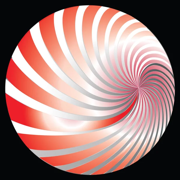 Résumé Fond Spirale Rouge Blanc Linéaire Haut Saturé Gradients Différentes — Image vectorielle