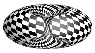 Dijital telgraf tüneli. Spiral 3D tünel ızgarası. Arkaplan soyut vektör resmi
