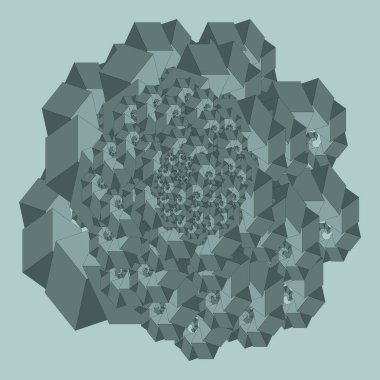 Soyut Küpler Spiral Fraktal. Yüksek doymuş. Gradyanlar Farklı Geometrik Şekiller
