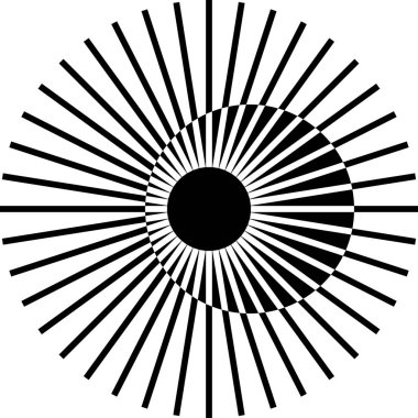 Dairesel geometri tasarım elementi. Vektör illüstrasyonu