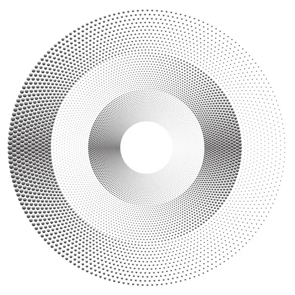 Gepunktetes Halftone Vector Spiralmuster Oder Textur Stipple Dot Hintergründe Mit — Stockvektor