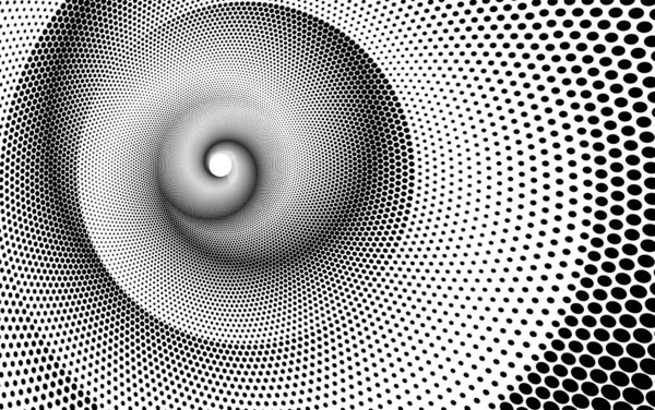 Плямистий Напівтонний Вектор Спіральний Візерунок Або Текстура Скріплення Точкових Фонів — стоковий вектор