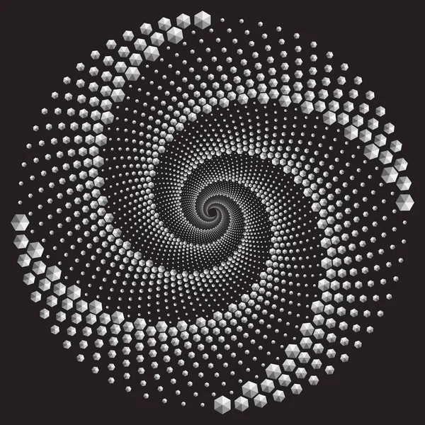 Patrón Textura Color Espiral Vectorial Semitono Punteado Stipple Dot Fondos — Vector de stock