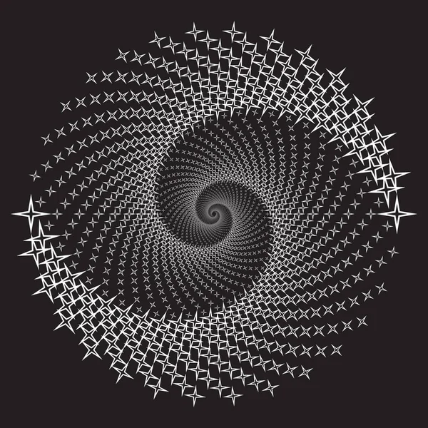 Motif Texture Spirale Vectorielle Demi Teinte Pointillée Stipple Dot Milieux — Image vectorielle