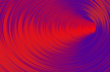 Tünel ya da solucan deliği. Dijital telgraf tüneli. Üç boyutlu tünel ızgarası. Soyut arkaplan. Vektör resmi