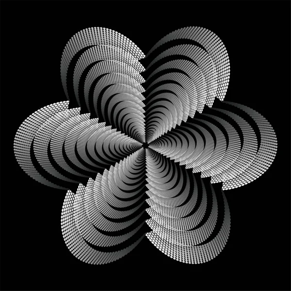 Точечный Полутоновый Векторный Спиральный Рисунок Текстура Эллипсами — стоковый вектор