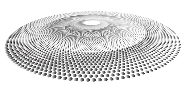 Точечный Полутоновый Векторный Спиральный Рисунок Текстура Стиппл Дот Фокус Эллипсом — стоковый вектор