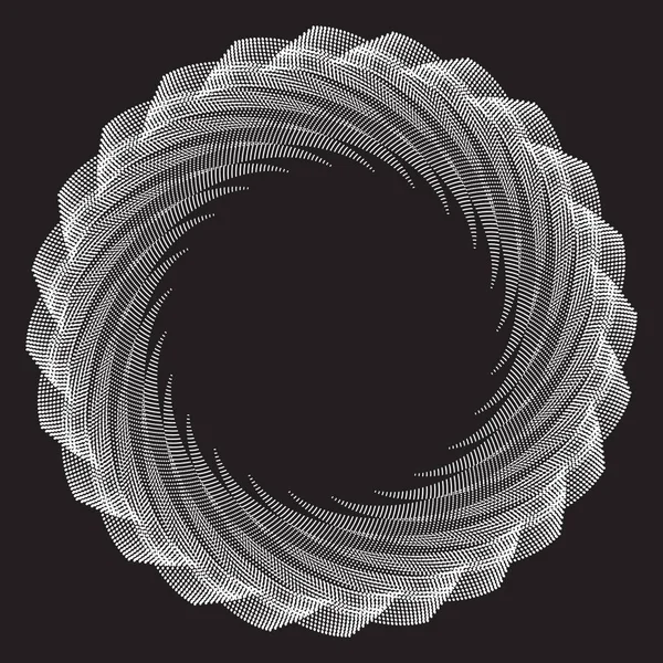 Mandala Modèle Spirale Vectorielle Linéaire Texture Stipple Élément Conception Linéaire — Image vectorielle