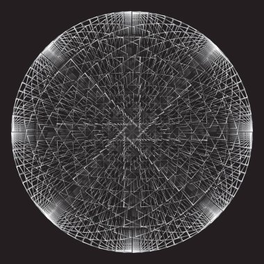 Süslen, doğu mandala. Sanat, yuvarlak, siyah beyaz süs 