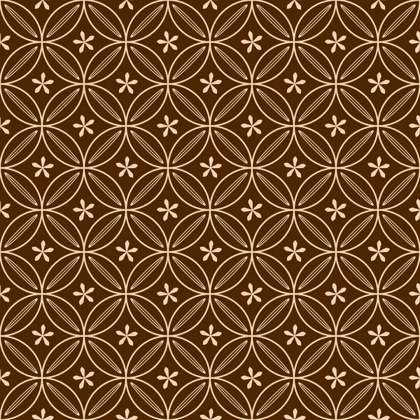 Geleneksel Endonezya Batik Kawung Dikişsiz Desen