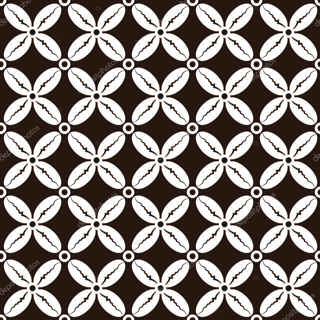 Traditional Indonesian Batik Kawung seamless pattern