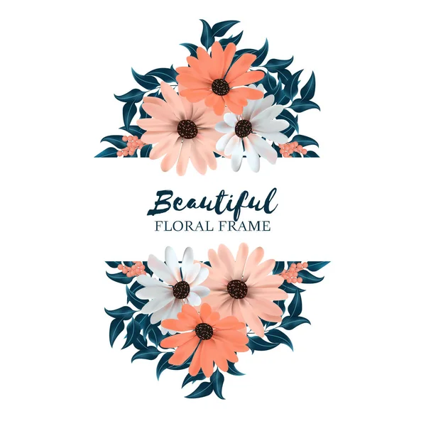 Download Floral Frame With Pastel Flowers On White Background Stock Images Page Everypixel