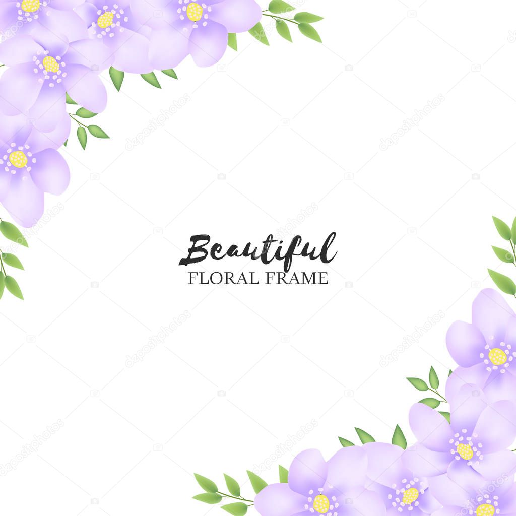 Beautiful floral invitation vector illustration 