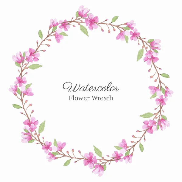Corona Borde Floral Para Tarjeta Felicitación Decoración Bodas — Vector de stock