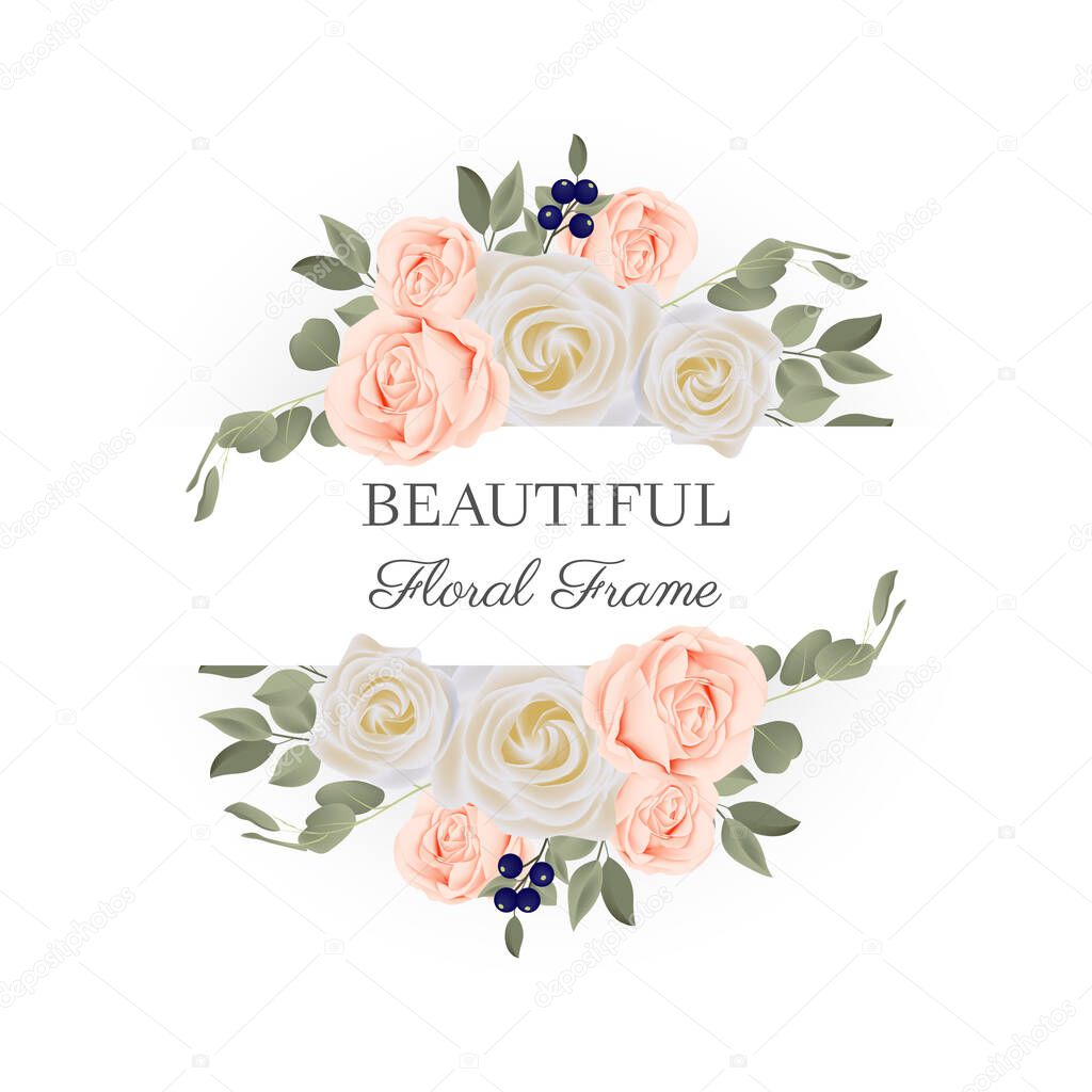 floral frame vector illustration 