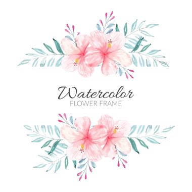 Pembe amber çiçeğinin suluboya resmi