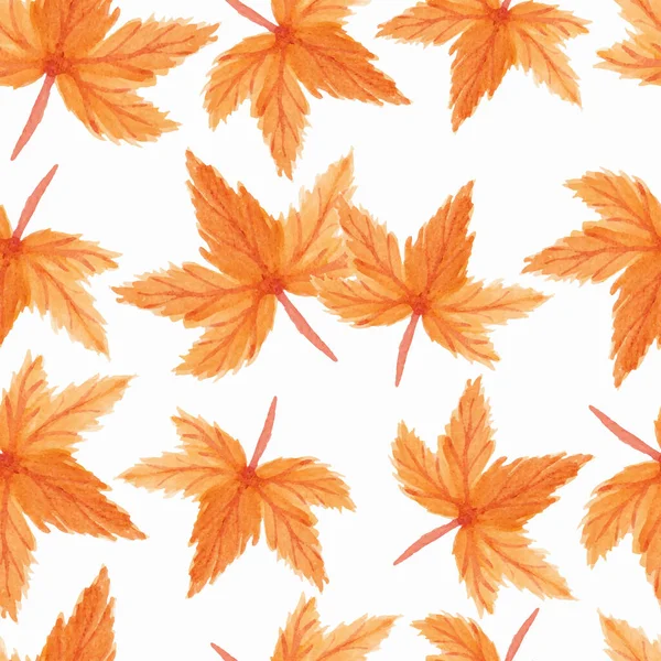 Herbst Nahtlose Muster Aquarell Illustration — Stockvektor
