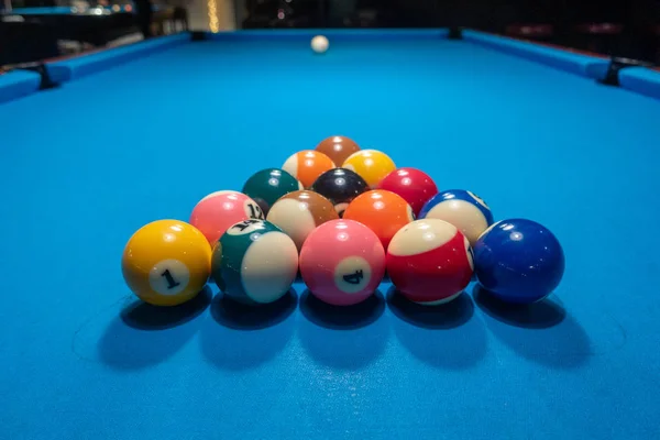 Bolas Billard antes do pontapé inicial — Fotografia de Stock