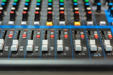 bir ses karıştırıcı bir close-up