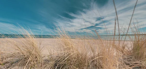 Uma vista panorâmica da praia do Mar Báltico em Boltenhagen — Fotografia de Stock