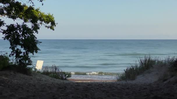 Plage Mer Baltique Peu Après Lever Soleil — Video