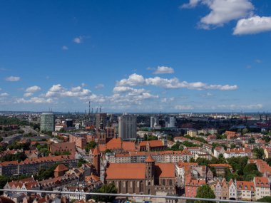 Danzig şehri Marienkirche 'den güzel bir havada çekilmiştir.