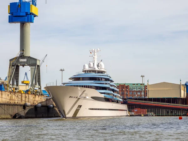 Grand Yacht Est Construit Chantier Naval Blohm Und Voss Hambourg — Photo