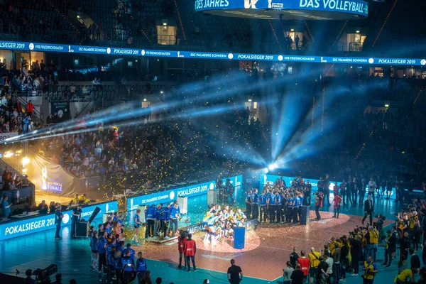 Final Copa Voleibol Sap Arena Mannheim — Foto de Stock