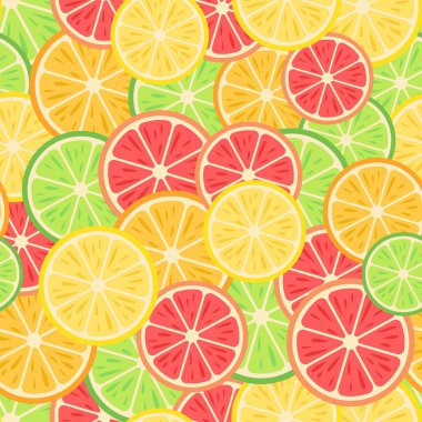 Kusursuz desen. Narenciye: limon, portakal, limon, greyfurt 