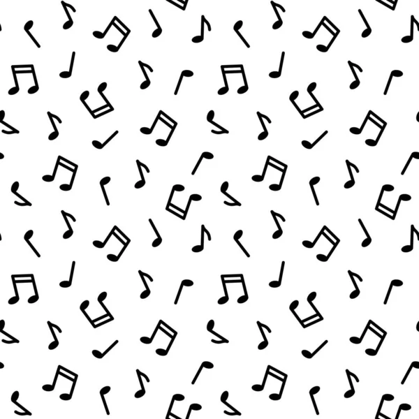 Notalı müzik düzeni. Kusursuz desen. Vektör illüstrasyonu.