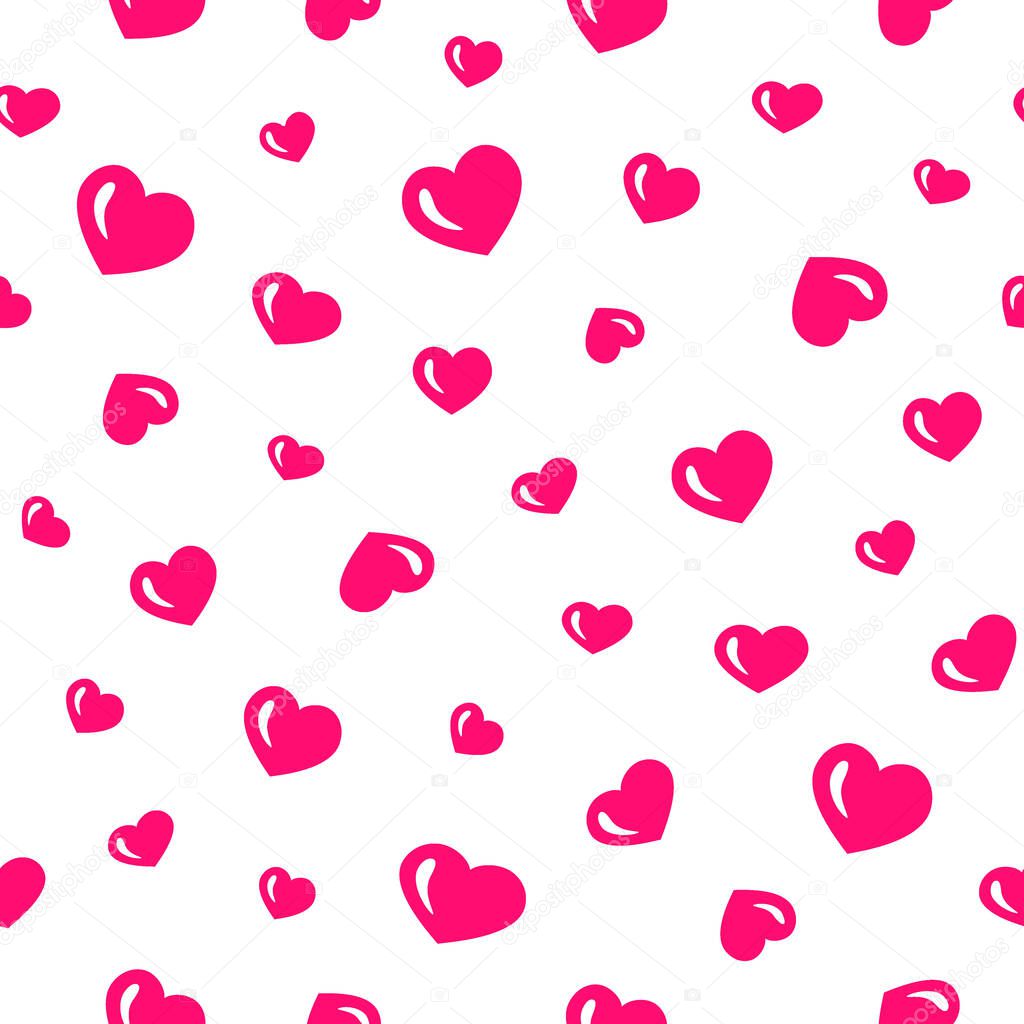 I love you. Packaging, background for Valentine's Day. Seamless pattern of hearts. Vector illustration. Declaration of love