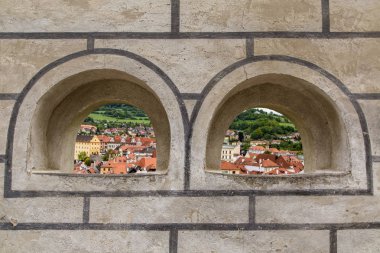 Chesky Krumlov kale üzerinden görünümünü