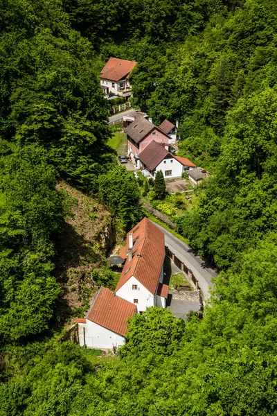 Small European houses in the valley