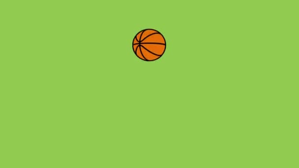Basket ball bouncing, animated loop, minimal design, cartoon — Stock Video  © schistra #253231086