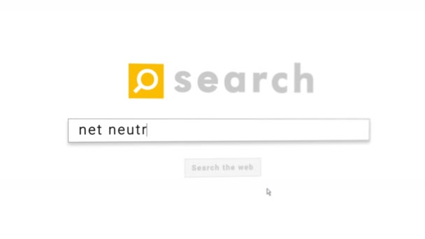 Neutralność sieci, strony wyszukiwania prowadzi do zablokowanej witryny — Wideo stockowe
