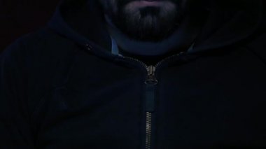 Dizüstü bilgisayar, çalışma gözlüksüz hacker eğimli atış