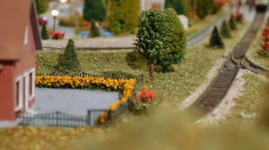Bir diorama geçirerek model tren