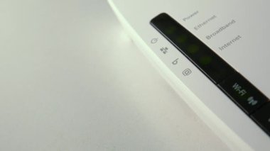 Internet yönlendirici LED'ler, kopya alanı solda