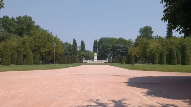 Piazza Virgiliana en Mantua, tiro largo — Vídeos de Stock