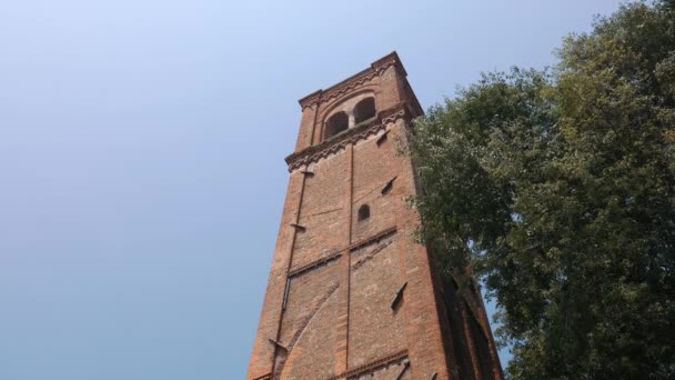 Campanile di San Domenico. Klokkentoren, Mantua — Stockvideo