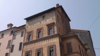 Piazza delle Erbe Mantua yılında tüccar eski ev